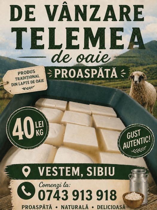 Telemea de oaie  de vanzare