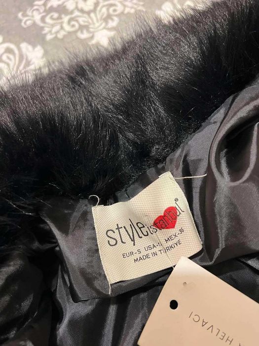 Ново дамско палто с косъм