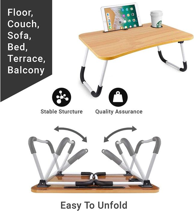 Masa pliabila pentru laptop pentru pat canapea mic dejun 60 x 40 cm