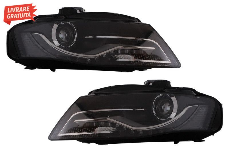 Faruri LED DRL Audi A4 B8 8K (04.2008-2011) cu Lumini de zi Integrate