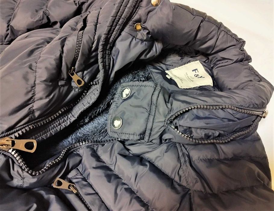 Мъжко пухкаво зимно яке с качулка, размер XL