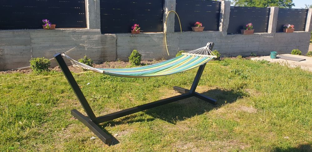 Suport hamac mese din fier si lemn