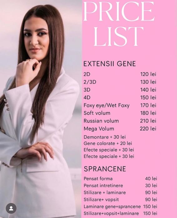 Extensii gene & styling sprâncene in Constanta