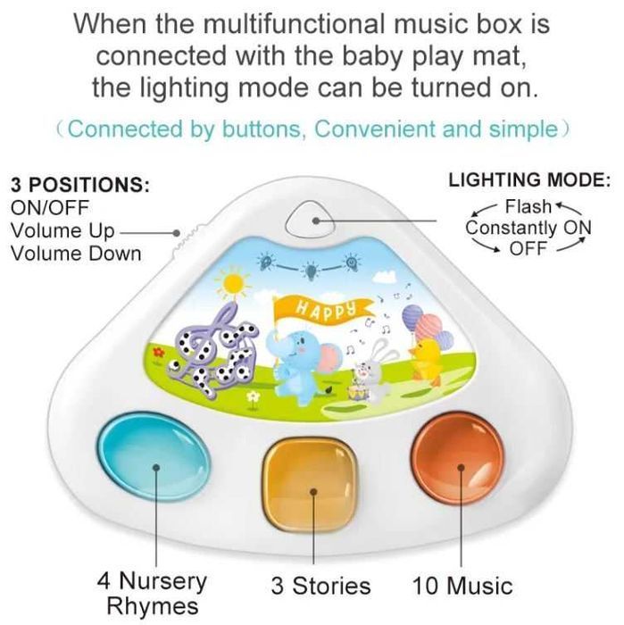 Covoras muzical, interactiv si educativ 100x70cm, cu muzica si lumini