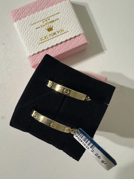 Серьги конго золотые