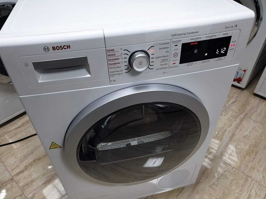 9Kg - Пара - Сушилня Bosch Serie 8 с Термопомпа 12м Гаранция Бош