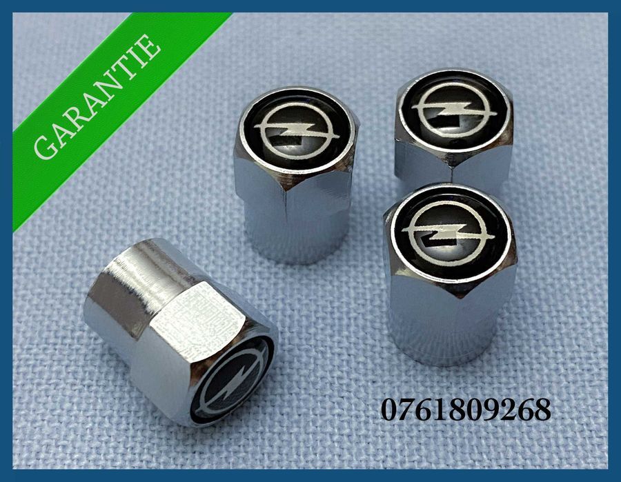 Set 4 capacele argintii valva / ventil roata Opel