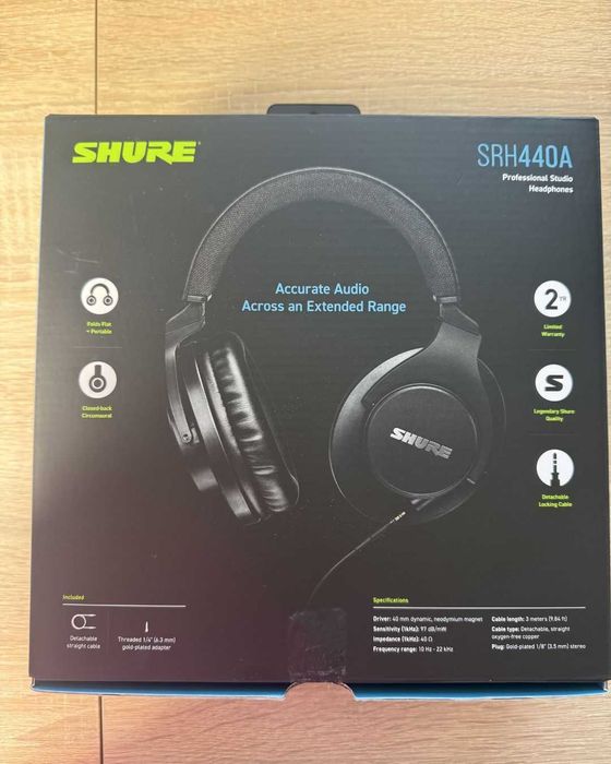 Shure SRH440A – Професионални студийни слушалки