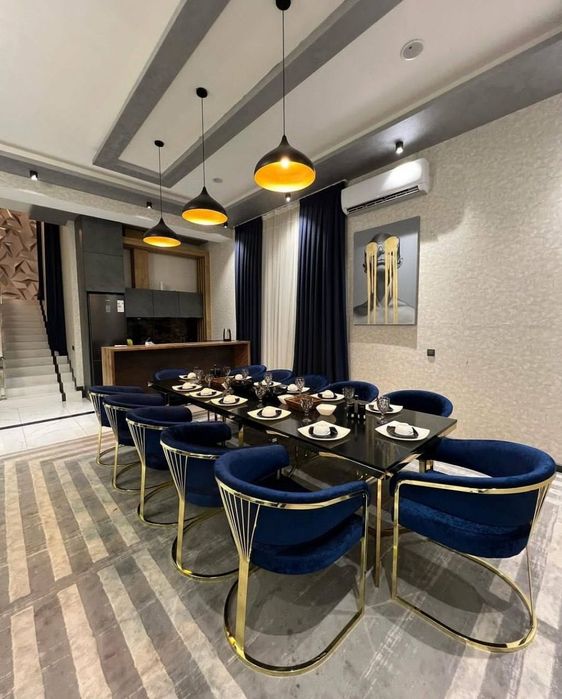 стол стул из нержавейки современный стил