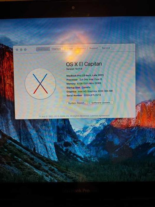 Macbook Pro 13” (Late 2011) / Apple Laptop