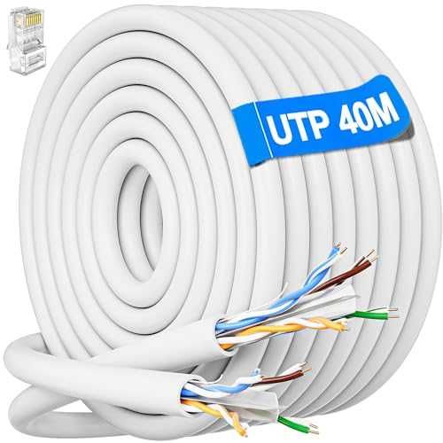 Нов изключително дълъг Високоскоростен интернет кабел 40 метра Cat 6