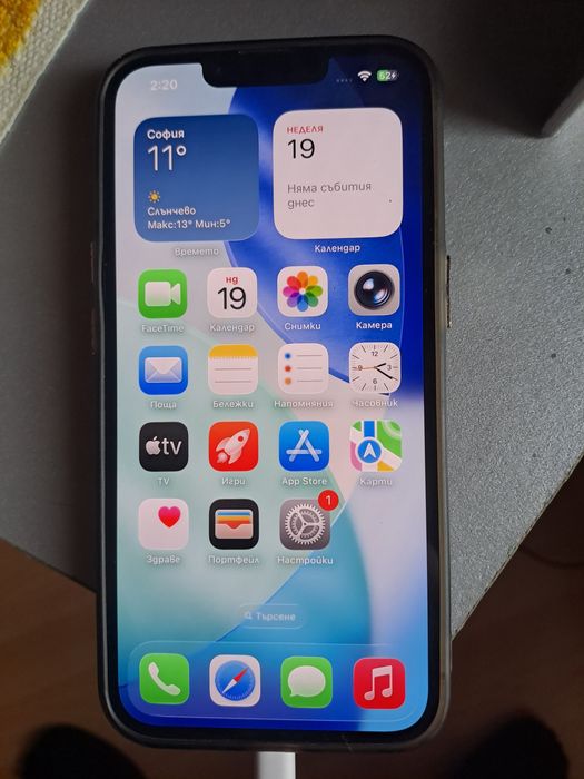 Apple iPhone 14, 128GB, Батерия 88%, Midnight Blue, Отлично състояние