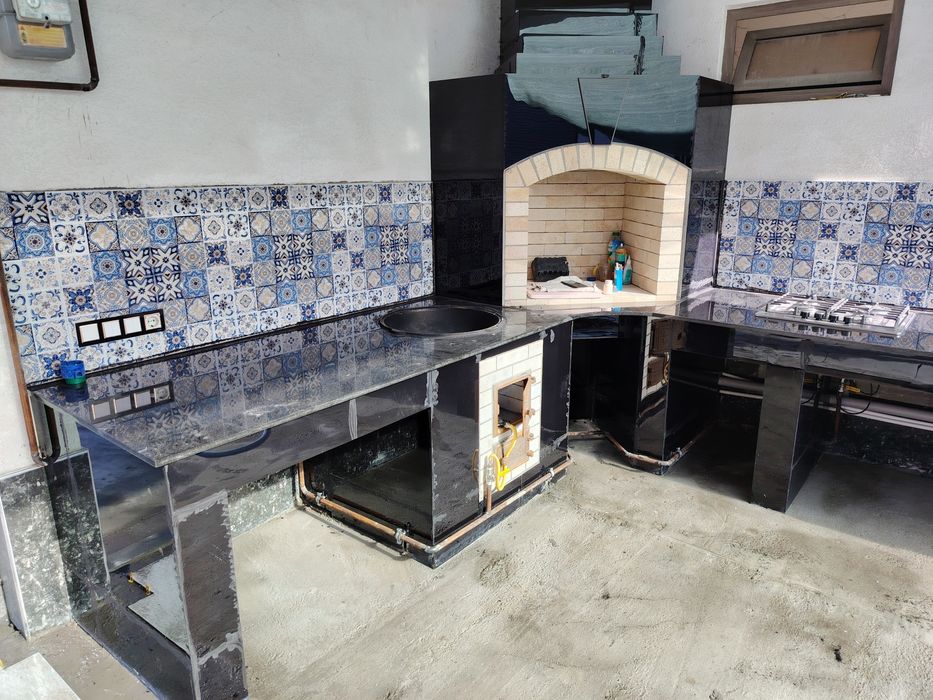 Летние кухни.Барбекю.Камины.Водопады.