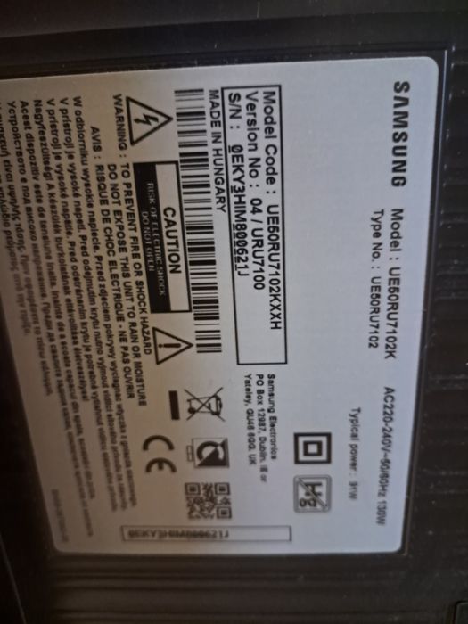 Tv Samsung Smart model Ue50RU7102KX diagonala 127cm  4 K