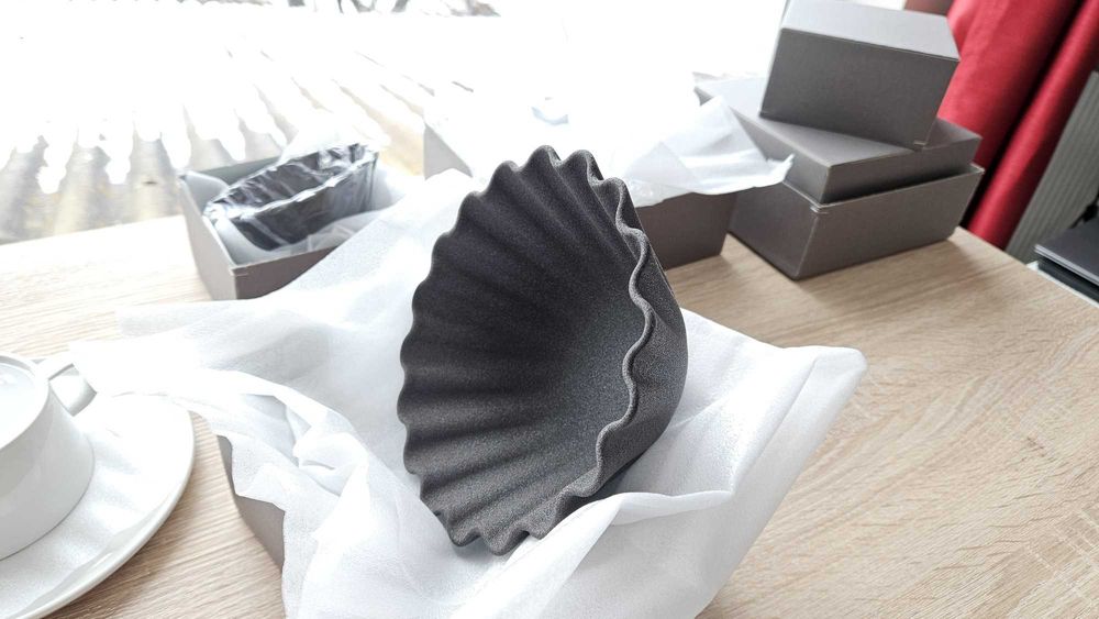 Filtru de cafea Ceramica poroasa Kubota + Dim mica + Set ceasca alba