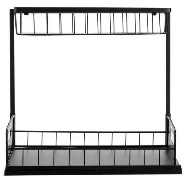 Органайзер за шкаф Mercado Trade, За съхранение, Метал, Черен
