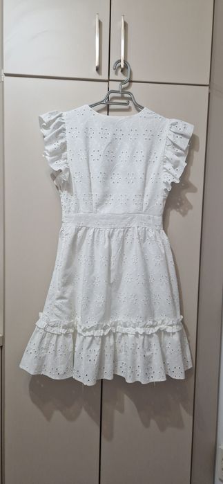 Rochie alba brodata Trendyol 34/XS