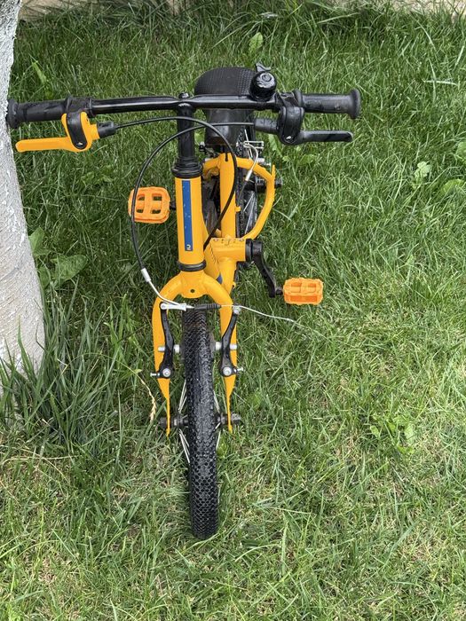 Bicicletă copii B’TWIN Discover 500, 2 în 1 (fără pedale + cu pedale), 14”