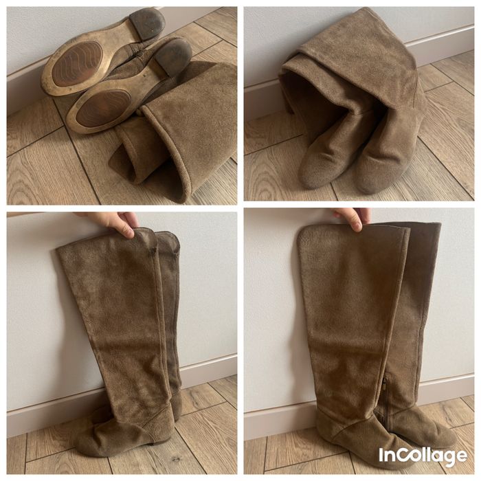 Сапоги бежевые весенне осенние