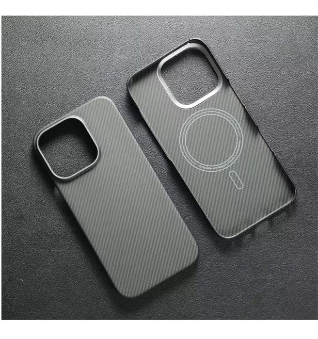 Iphone 13/14/15/16 Pro Max Plus - Husa Hard Real Fibra Carbon Subtire