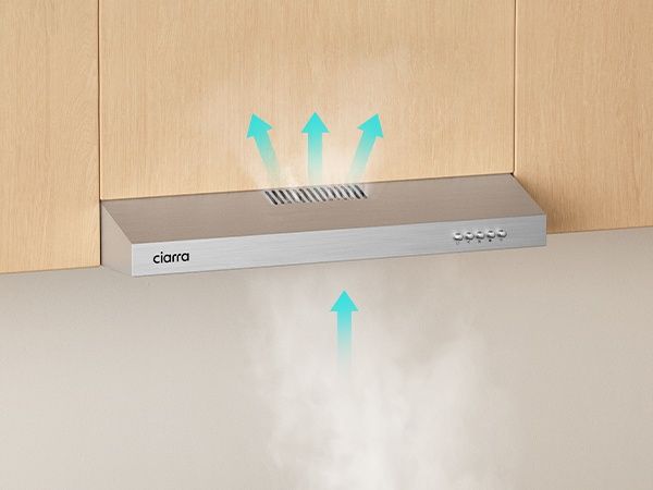 Абсорбатор за вграждане под шкаф CIARRA CBCS6903D, 60 см, 220 m³/h + функция за рециркулация