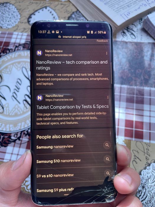 Galaxy s9 ekran singan