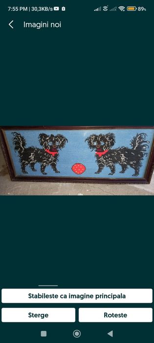 Tablouri vechi goblen înrămate