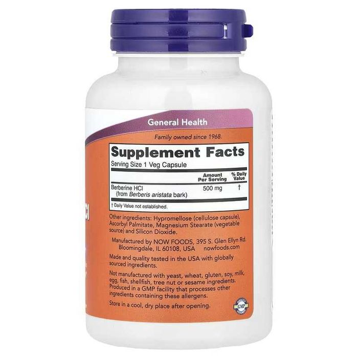 NOW Foods Berberine HCl Берберин гидрохлорид Berberin Берберин