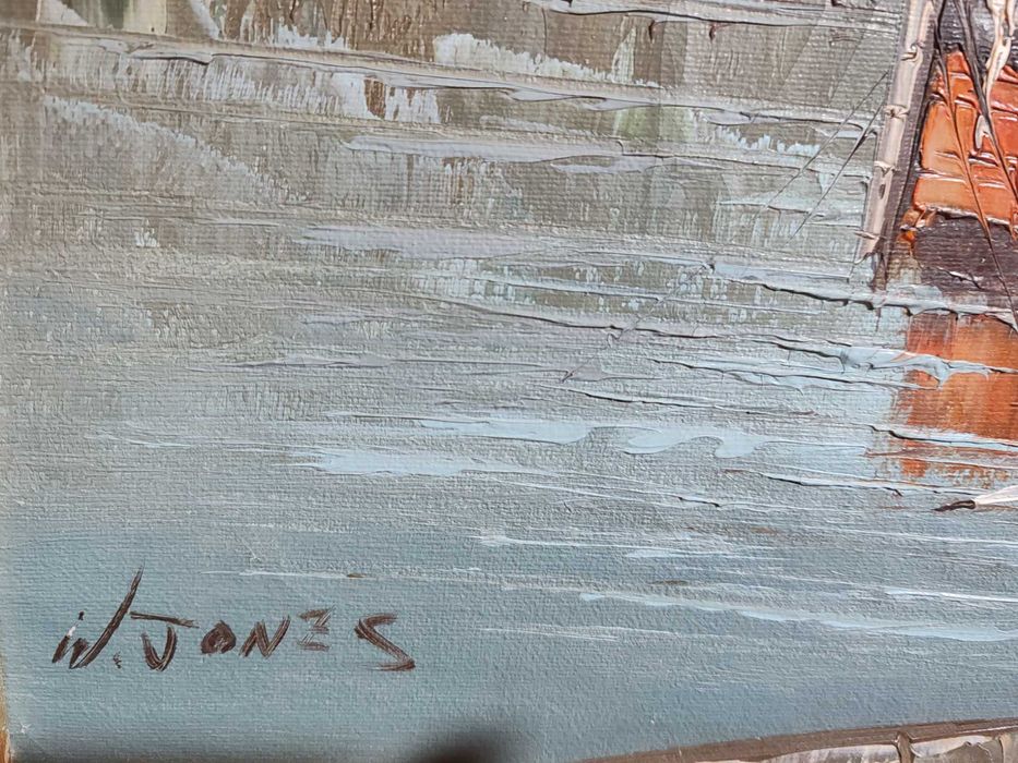 Picturi în ulei pe panza rama lemn aurit