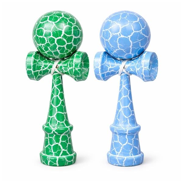 Set de trei Kendama X Originala, 18 cm, verde/albastru/negru