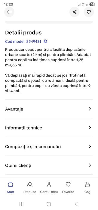 Trotinetă oxelo MID7