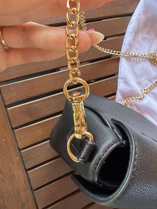 LOVE MOSCHINO черна чанта + прахова топбичка