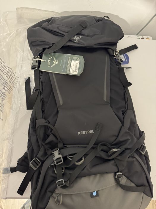 Rucsac Osprey Kestrel 48, negru L/XL, nou, eticheta, garantie