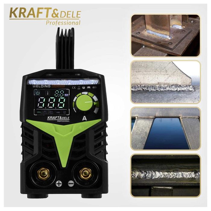 Инверторен електрожен KRAFT&DELE , 20–330 A, MMA, TIG LIFT, с дисплей