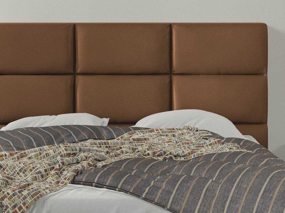 Pat tapitat Cico rabatabil 170 x 114 C1 din piele/stofa Maro Nube 23