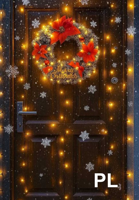 Коледен венец 38 см – подходящ за врата и стена.