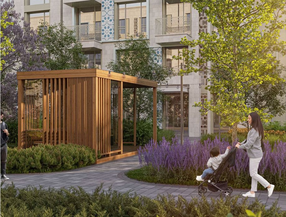 Квартира в районе Нового центра Ташкента вдоль улицы Янги Узбекистон.