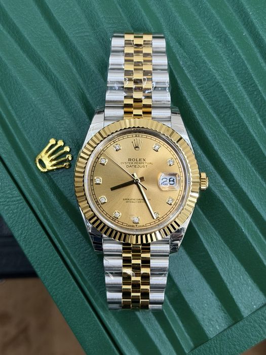 Rolex Date-Just Diamond 41mmChampagne Dial Cal 3235