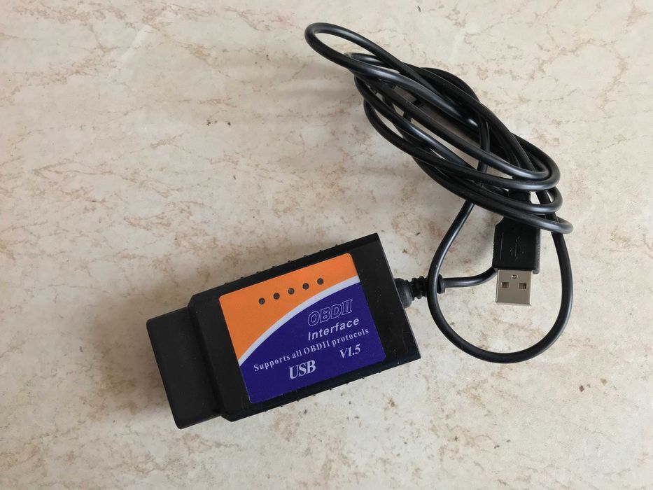 Адаптер за OBD II инструмент за диагностика, ELM327, USB кабел,Windows