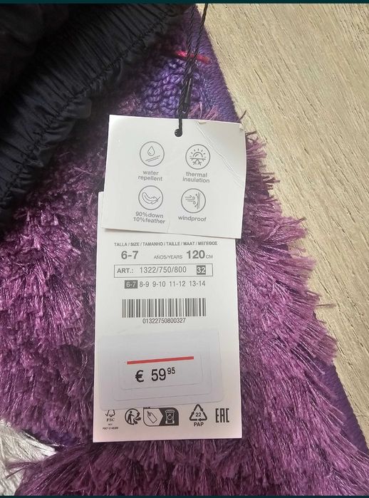 Geaca copil cu puf de gasca Zara