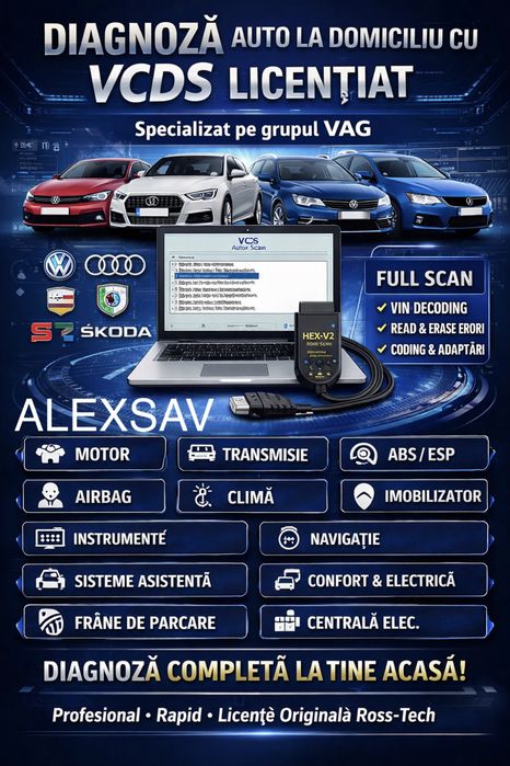 DIAGNOZA VW  Audi  Skoda  Seat  Cupra  VW Utilitare