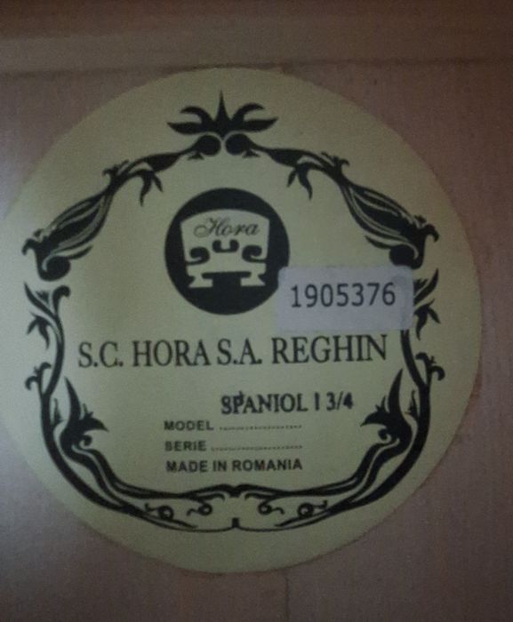 Chitara clasica pentru copii, spaniol 1 3/4 Hora Reghin+ husa
