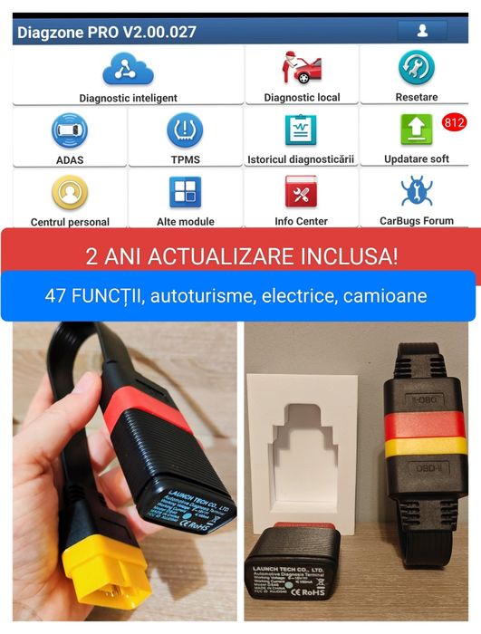 Diagzone Pro V2, diagnoza 2 ani actualizări! 2026...2028.