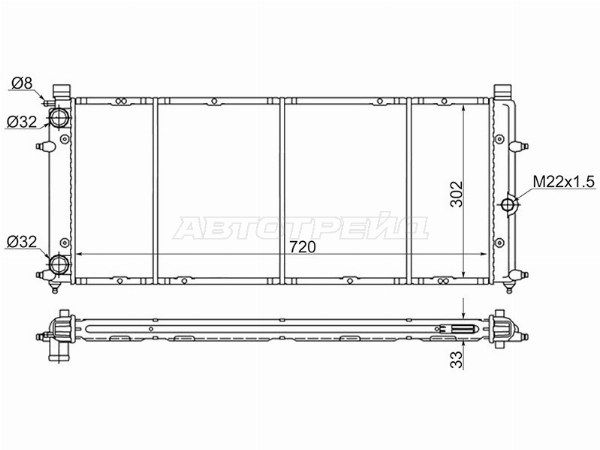 Радиатор Volkswagen Caravelle