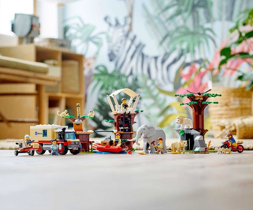 НОВО LEGO City Wildlife 60307 - Лагер за спасяване на диви животни