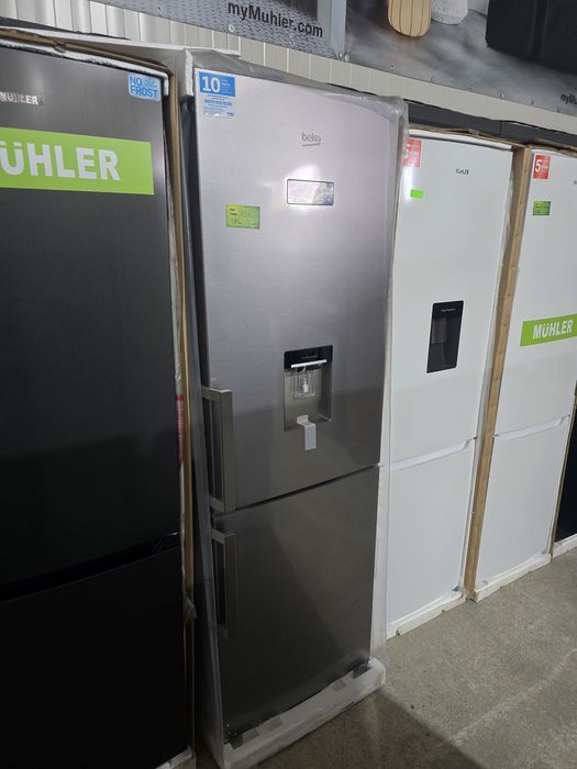 Нов инверторен хладилник с фризер Beko BEKO  RCNA366E40DZXBN, 324 л No Frost с диспенсър за вода
