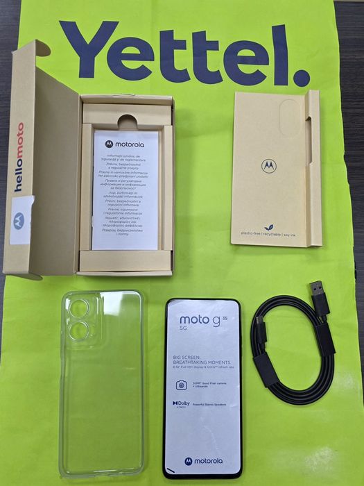 ЧИСТО НОВ 256GB Motorola g35 5G Yettel Гаранция 2029г. Green | Зелен
