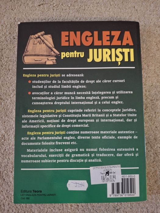 Engleza pentru juriști carte