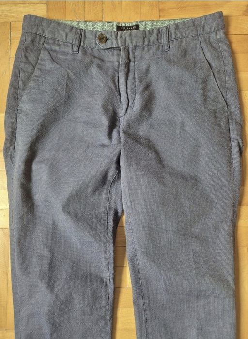 Pantaloni Premium Ted Baker Slim Fit, Din Bumbac Pur, Bărbați - 32L