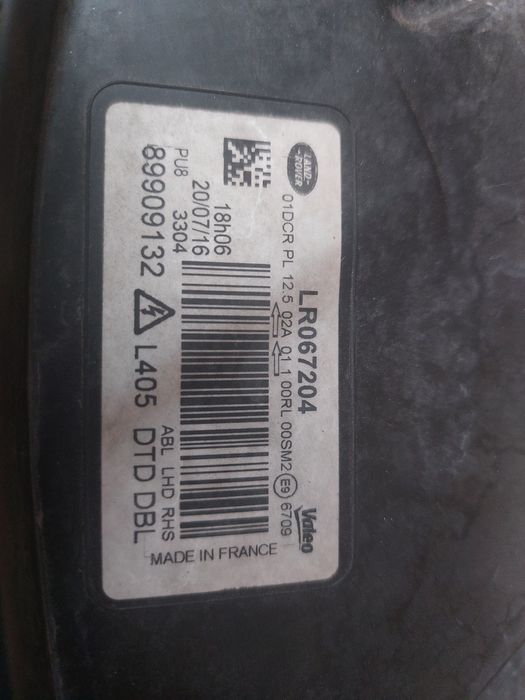 Фары на ренж ровер 2018